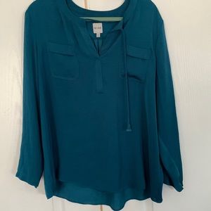 Plus Size Teal Blouse